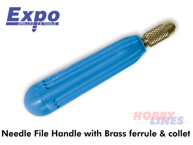 NEEDLE FILE HANDLE plastic with brass ferrule & collet