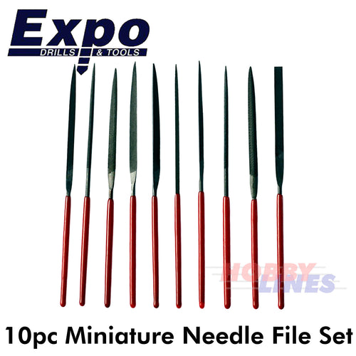 Steel File Set 10pc Mini in Wallet Expo Tools 72536