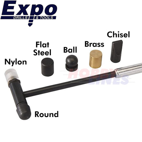 Hammer Mallet 6 head Jewelery Watchmaker Length 190mm toffee Expo Tools 73013