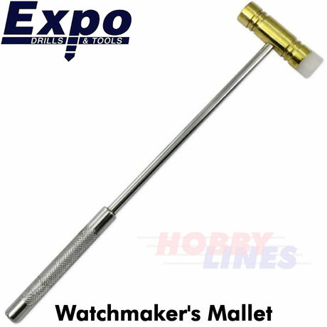 Hammer Mallet Nylon Brass head Jewelery Watchmaker Length 240mm Expo Tools 73018