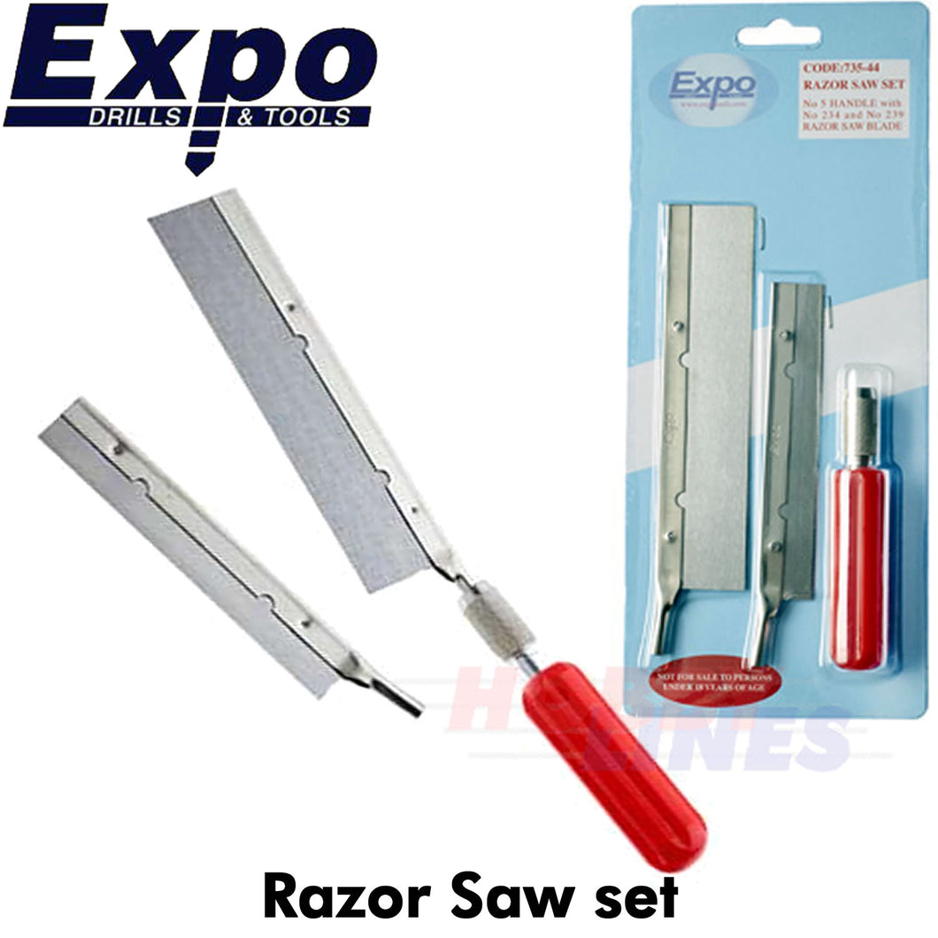 RAZOR SAW SET No.239 blade with No.5 Handle & No.234 blade Expo Tools 73544
