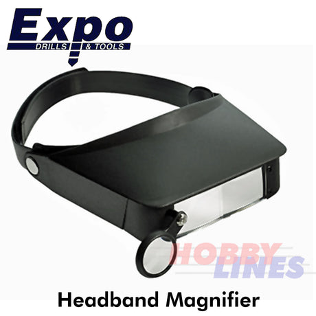Headband Magnifier 3 lenses  1.8x 2.3x 3.7x 4.8x Magnification Expo Tools 73840