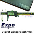 Digital Caliper 6 Inch Electronic Big Screen Imperial & Metric Expo Tools 74031