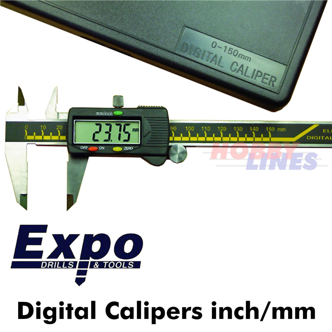 Digital Caliper 6 Inch Electronic Big Screen Imperial & Metric Expo Tools 74031
