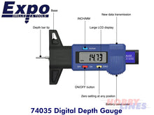 Load image into Gallery viewer, DIGITAL DEPTH GAUGE Electronic Big Screen Imperial &amp; Metric Expo Tools 74035
