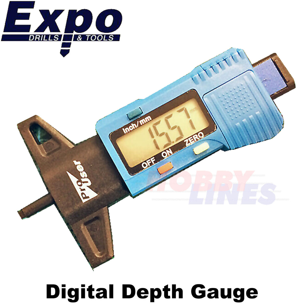 DIGITAL DEPTH GAUGE Electronic Big Screen Imperial & Metric Expo Tools 74035