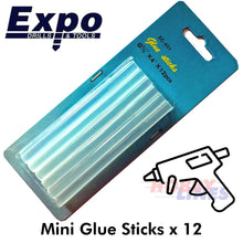 Load image into Gallery viewer, Glue Sticks 5/16&quot; (Mini) 12 pack Hot Glue Gun Expo Tools 74331
