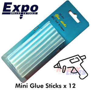 Glue Sticks 5/16" (Mini) 12 pack Hot Glue Gun Expo Tools 74331