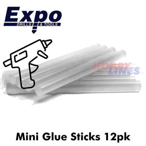 Glue Sticks 5/16" (Mini) 12 pack Hot Glue Gun Expo Tools 74331