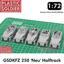 Load image into Gallery viewer, SDKFZ 250 &#39;NEU&#39; HALFTRACK German WWII 1:72 Scale Plastic Soldier PSC WW2V20035
