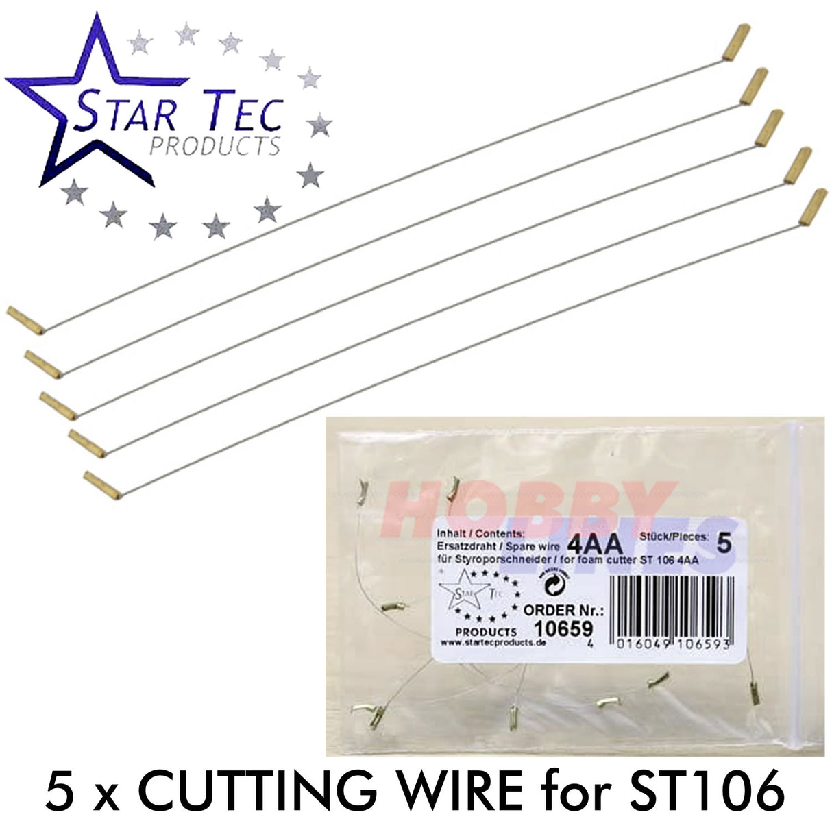 QUICK CHANGE WIRES pk 5 for Hot Wire Foam & Polystyrene Cutter StarTec ST106