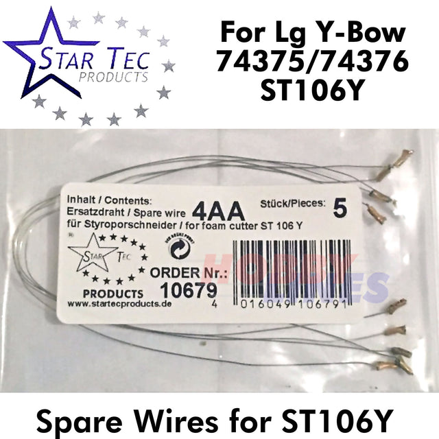 QUICK CHANGE WIRES pk 5 for  Large Y-Bow Hot Wire Foam Cutter StarTec ST10621