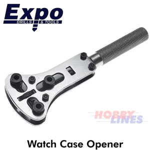 Watch Case Opener & Bits Adjustable Back Remover Wrench Cover Expo Tools 74385