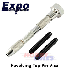 Load image into Gallery viewer, Pin Vice - Revolving Top 2 reversible collets Size Range 0-3mm Expo Tools 75010
