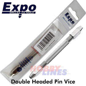 PIN VICE Double ended with reversible collets 0-3mm High Qulity Expo Tools 75012