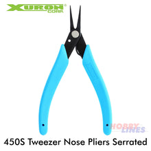 Load image into Gallery viewer, Xuron 450S Tweezer Nose Pliers Serrated Jaws Made in the USA
