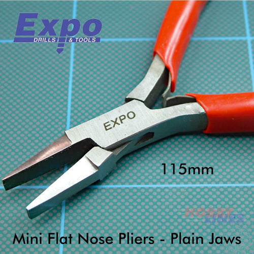 Pro Pliers FLAT NOSE 115mm 75602 Modelling Tool Angling Debarbing EXPO TOOLS