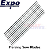 PIERCING SAW BLADES range Swiss Quality packed 12 Sizes from 6/0 - 3 Expo Tools