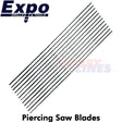PIERCING SAW BLADES range Standard Quality packed 12 Sizes 6/0 - 0/3 Expo Tools