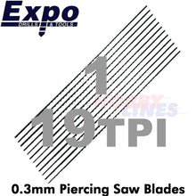 Load image into Gallery viewer, PIERCING SAW BLADES range Swiss Quality packed 12 Sizes from 6/0 - 3 Expo Tools
