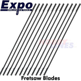 FRETSAW BLADES Fret Saw range packed 12 Size 00/0/1/2/3/4 36-22tpi Expo Tools