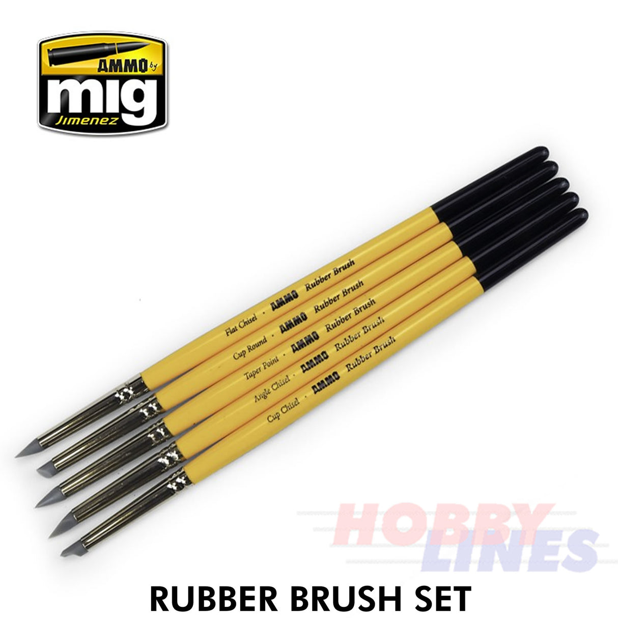Rubber Brush Set  | Ammo by Mig Jimenez | Mig7606