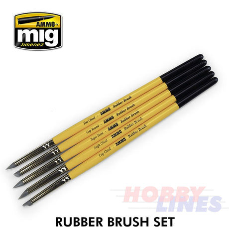 Rubber Brush Set  | Ammo by Mig Jimenez | Mig7606