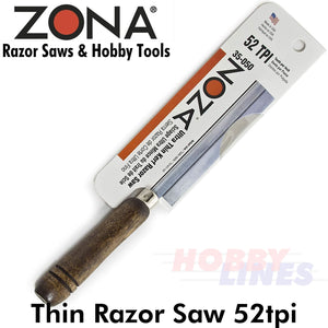 Ultra Thin Razor Saw 0.008" thick 52tpi Kerf Hobby Tool Woodwork ZONA 35-050