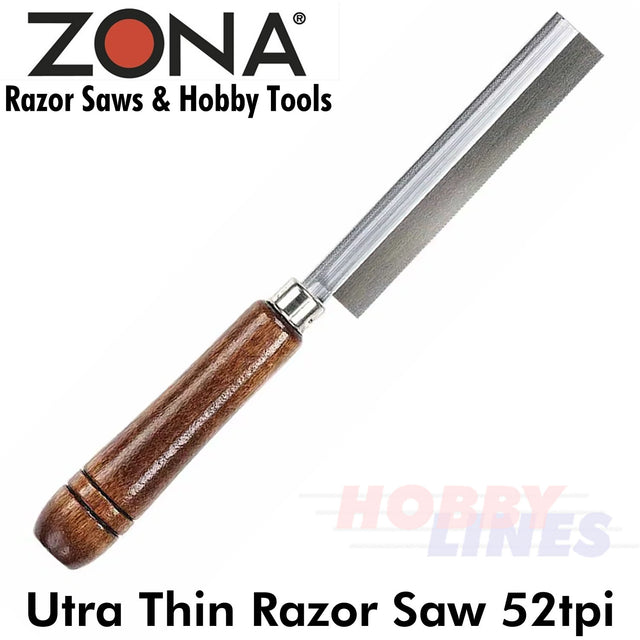 Ultra Thin Razor Saw 0.008" thick 52tpi Kerf Hobby Tool Woodwork ZONA 35-050