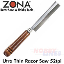 Load image into Gallery viewer, Ultra Thin Razor Saw 0.008&quot; thick 52tpi Kerf Hobby Tool Woodwork ZONA 35-050
