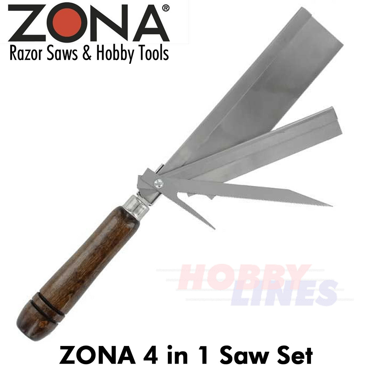 Razor Saw 4 in 1 set Complete 24, 32 & 52 TPI Hobby Tool Woodwork ZONA 35-140