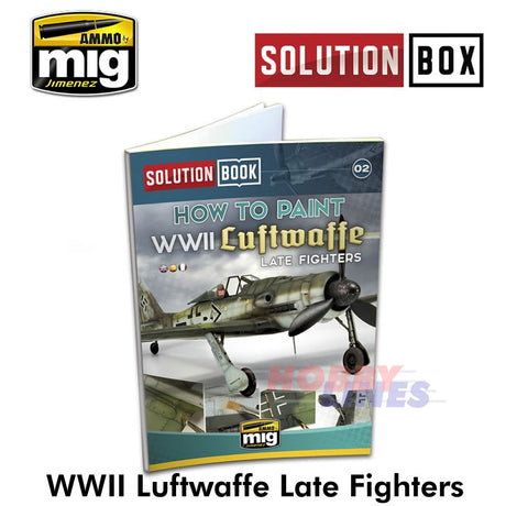 WWII LUFTWAFFE LATE FIGHTERS SOLUTION BOX Paint Model AMMO By Mig MIG7702