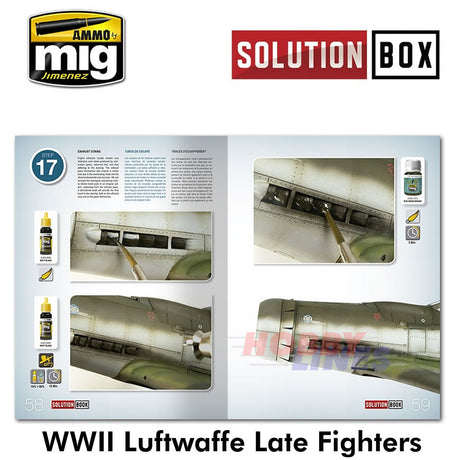 WWII LUFTWAFFE LATE FIGHTERS SOLUTION BOX Paint Model AMMO By Mig MIG7702