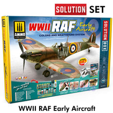 Load image into Gallery viewer, WWII RAF Early Aircraft Colours &amp; Weathering SOLUTION BOX AMIG7722 Ammo Mig
