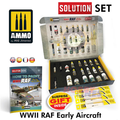 WWII RAF Early Aircraft Colours & Weathering SOLUTION BOX AMIG7722 Ammo Mig