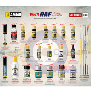 WWII RAF Early Aircraft Colours & Weathering SOLUTION BOX AMIG7722 Ammo Mig