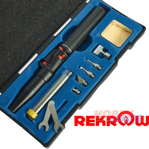 Gas Soldering Iron 5in1 Set Auto Butane Torch Naked Flame Welding Rekrow RK3114