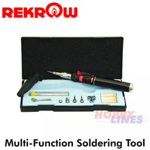 Load image into Gallery viewer, Gas Soldering Iron 5in1 Set Auto Butane Torch Naked Flame Welding Rekrow RK3114
