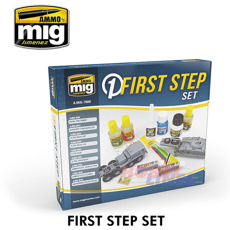 FIRST STEPS SET  Model Makers Super Starter Pack kit AMMO Mig Jimenez MIG7800
