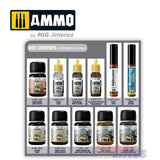 WEATHERING EFFECT for ENGINES Super Pack  AMIG7804 AMMO by Mig Jimenez