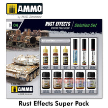 Load image into Gallery viewer, Rust Effects Super Pack Solution Box Diorama groundwork AMMO Mig Jimenez MIG7805
