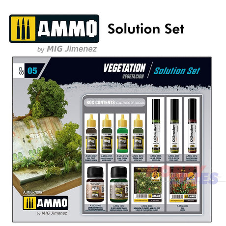 VEGITATION Super Pack Solution Box Diorama groundwork AMMO Mig Jimenez MIG7806