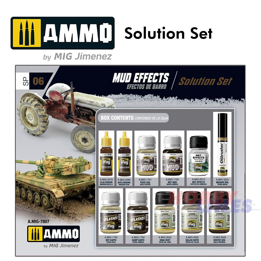 Mud Effects Super Pack Solution Box Diorama groundwork AMMO Mig Jimenez MIG7807