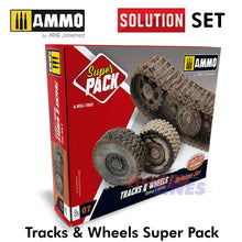 Load image into Gallery viewer, TRACKS &amp; WHEELS Super Pack Solution Box Weathering kit AMMO Mig Jimenez MIG7808
