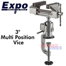 Load image into Gallery viewer, Bench Vice 3&quot; jaws, 2&quot; capacity w.Table Clamp model engineer&#39;s Expo Tools 79521
