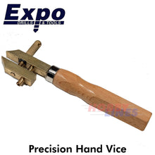 Load image into Gallery viewer, BRASS HAND VICE Clamp Precision Premium tool with Wood Handle Expo Tools 79537
