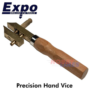 BRASS HAND VICE Clamp Precision Premium tool with Wood Handle Expo Tools 79537