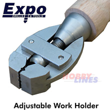 Load image into Gallery viewer, HAND VICE Work Holder Adjustable High quality wooden handle Expo Tools 79540
