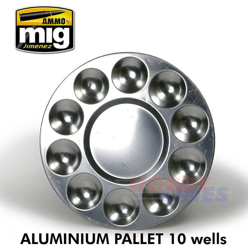 ALUMINIUM PALLET - 10 wells durable paint pallet AMMO Mig Jimenez Mig8009