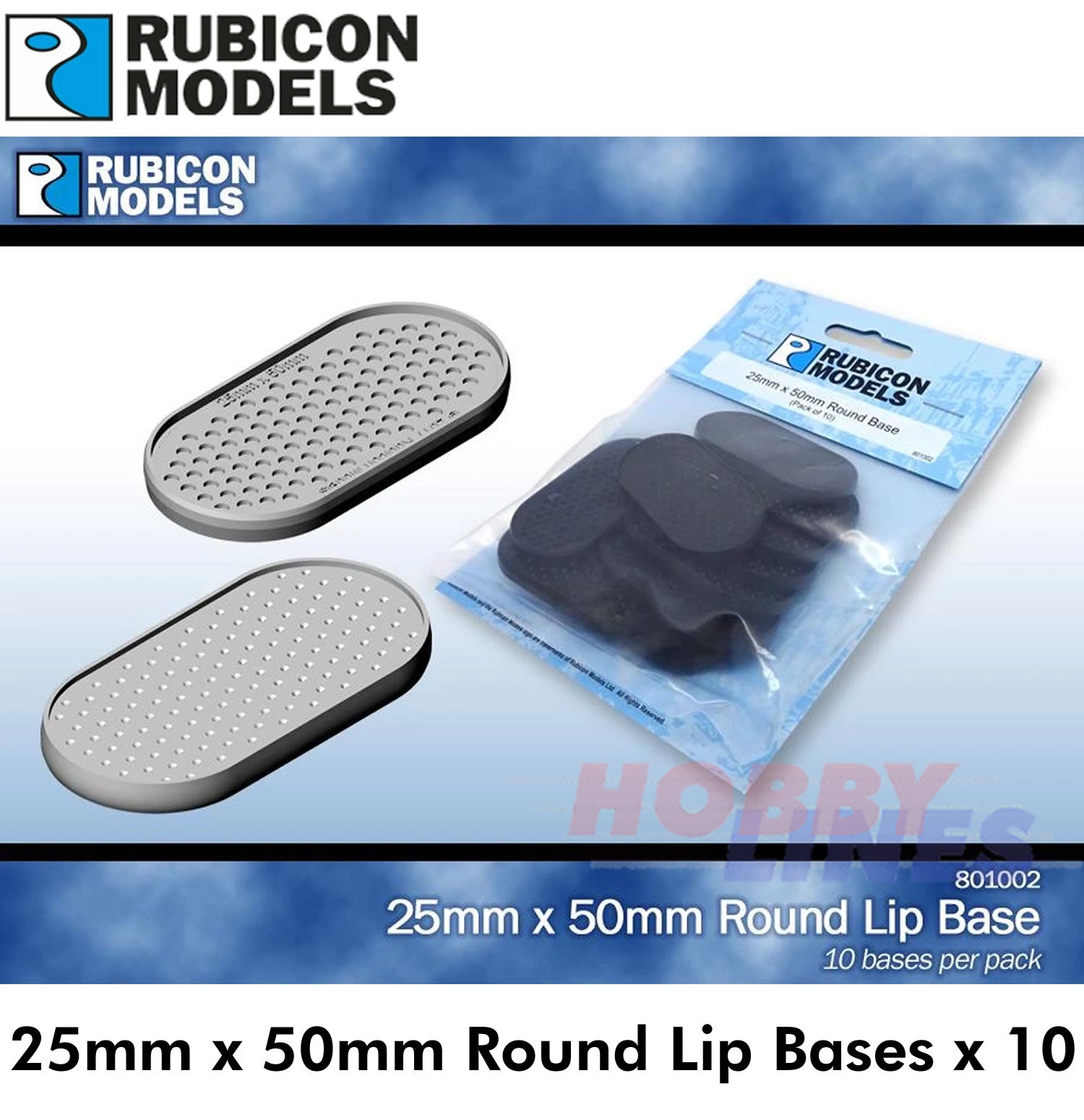 Miniature Base Rim Design ROUND BASES 50mm raised rim mount miniature figure / model Rubicon Mod ...